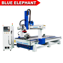 Routeur atc d&#39;axe de cnc de bois multi d&#39;éléphant bleu avec l&#39;axe rotatoire